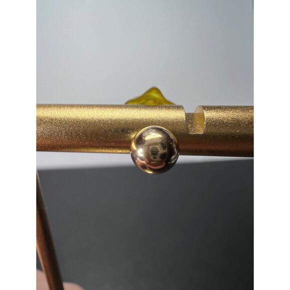 14k Yellow Gold Polished 3mm Ball Post Earrings - Picture 2 of 11